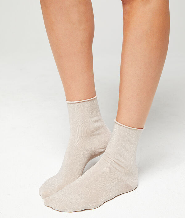 Kurze Socken mit Metallic-Fasern Kurze Socken mit Metallic-Fasern