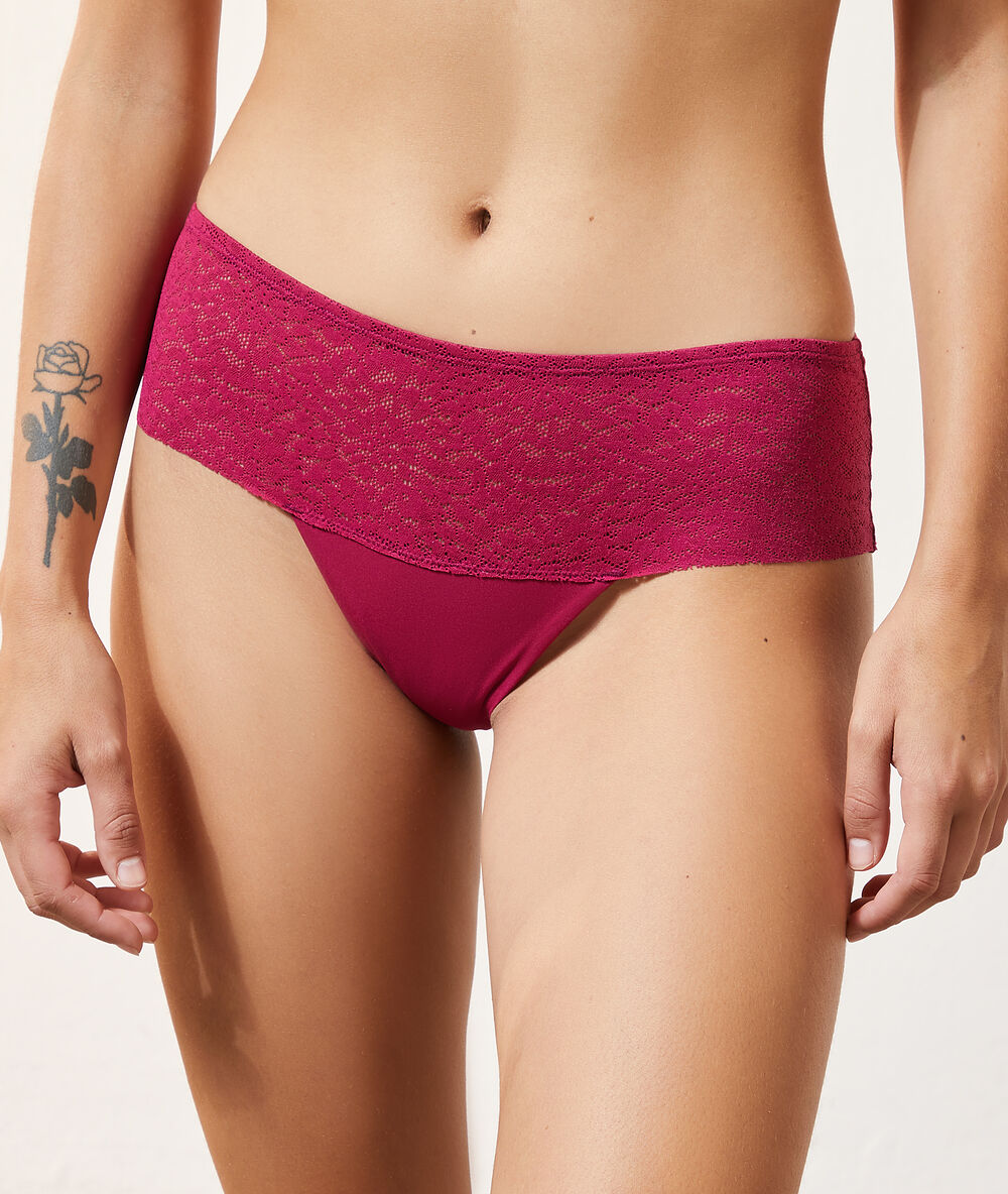 Tanga aus spitze fushia.