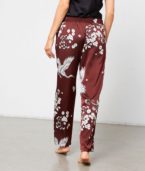 Pantalon satiné imprimé Pantalon satiné imprimé