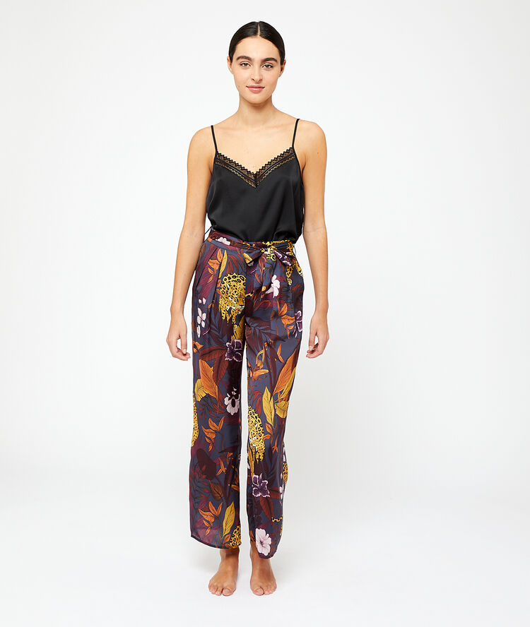 Pantalon imprimé guépard multicolore.