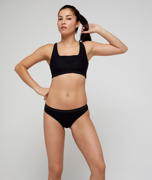 Tanga seamless, unsichtbare n&auml;hte schwarz.