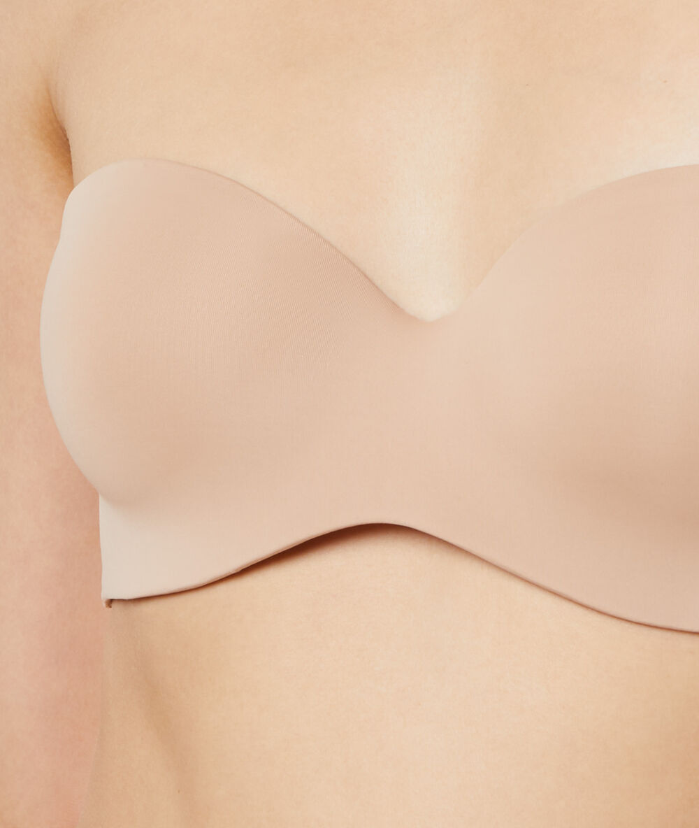 Bandeau push-up - bonnet a et b beige.