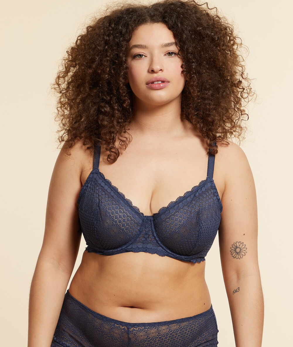 Soutien-gorge corbeille sans coques anthracite.