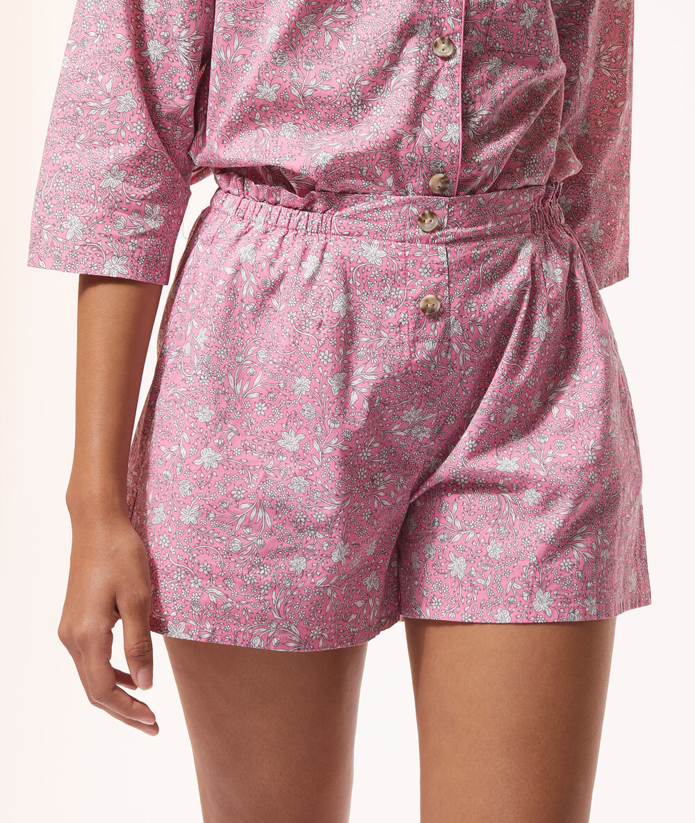 Pyjama-shorts mit print rosa.