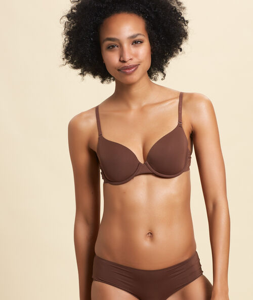 Soutien-gorge n&deg;5 - coques fines marron clair.