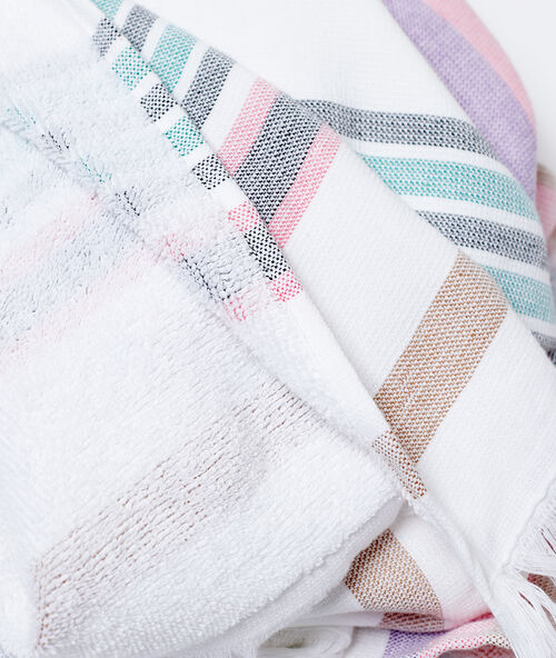 Gestreiftes fouta multicolore.