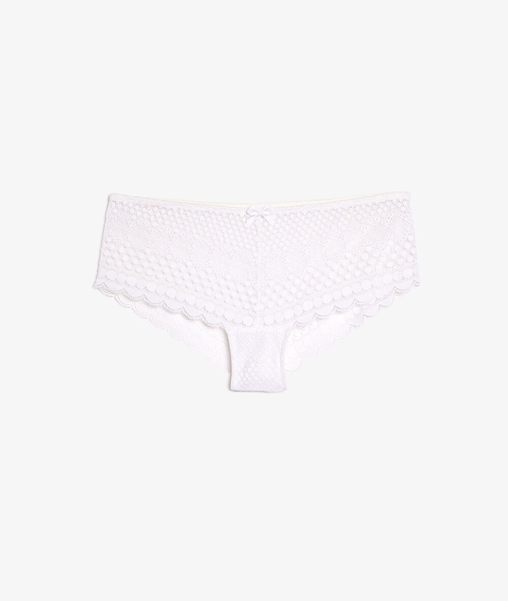 Shorty aus zarter spitze weiß.
