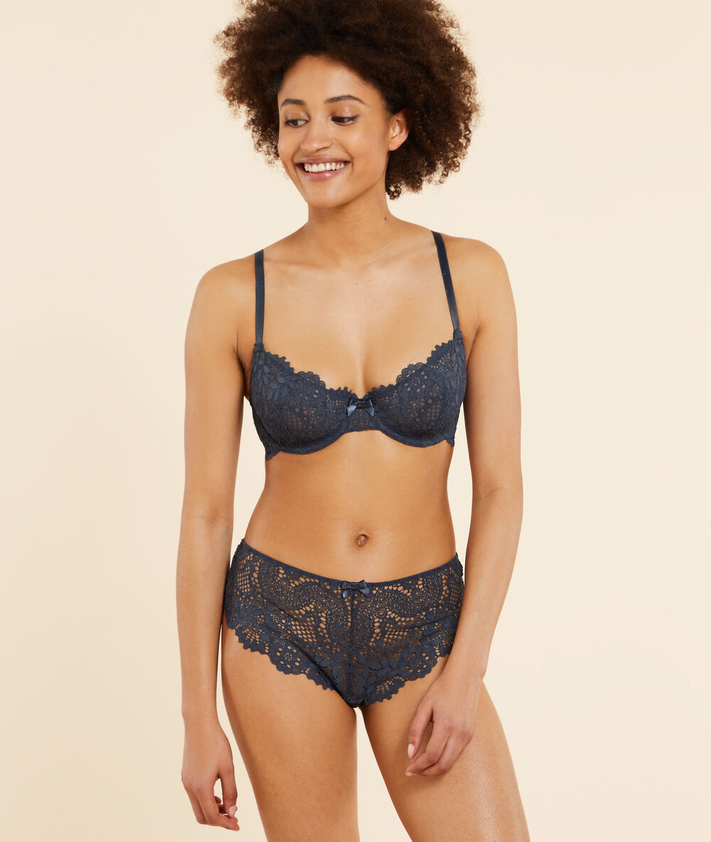 Soutien-gorge corbeille sans coques anthracite.