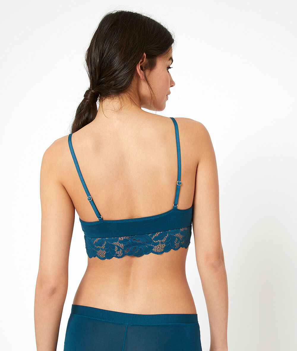 Bustier ohne bügel entenblau.