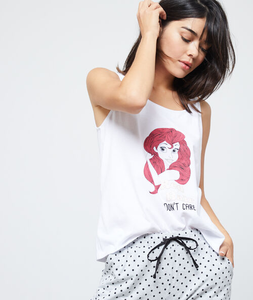 T-shirt princesse "red hair don't care" blanc.