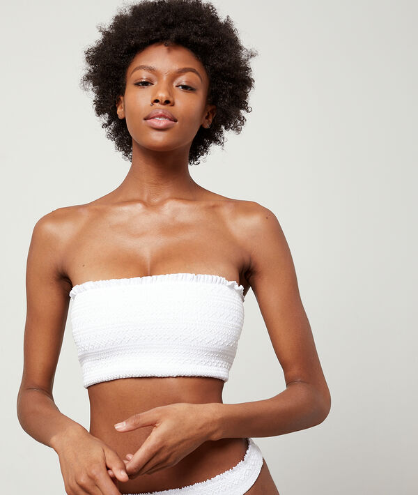Bikinioberteil, breites Bandeau, bestickt Bikinioberteil, breites Bandeau, bestickt;${refinementColor}
