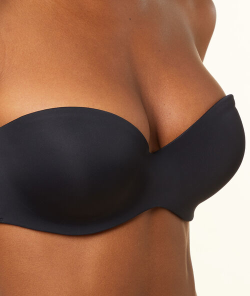 Bandeau- bh aus mikrofaser schwarz.