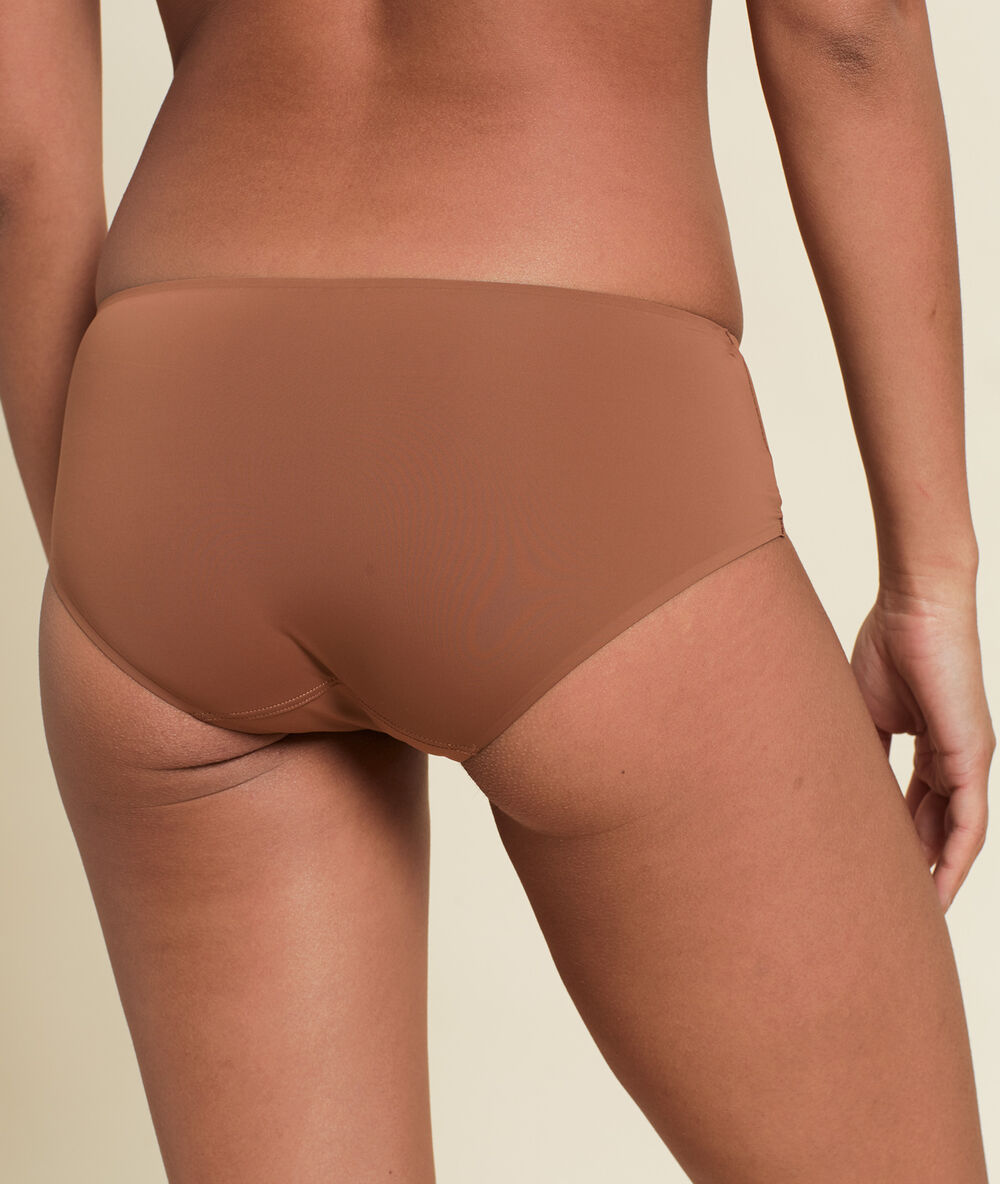 Shorty en microfibre bronze.