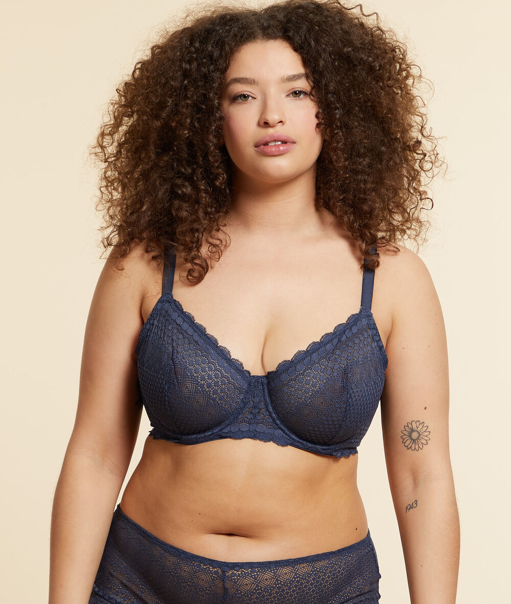 Soutien-gorge corbeille sans coques anthracite.