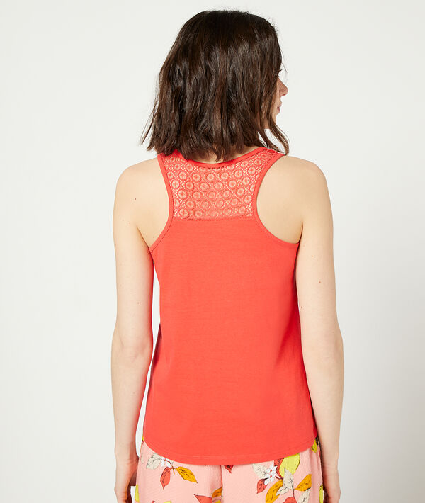 Top mit Details aus Guipure-Spitze Top mit Details aus Guipure-Spitze;${refinementColor}