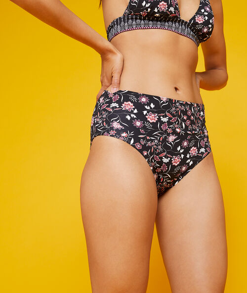 Variabel tragbares bikiniunterteil, floraler print multicolore.