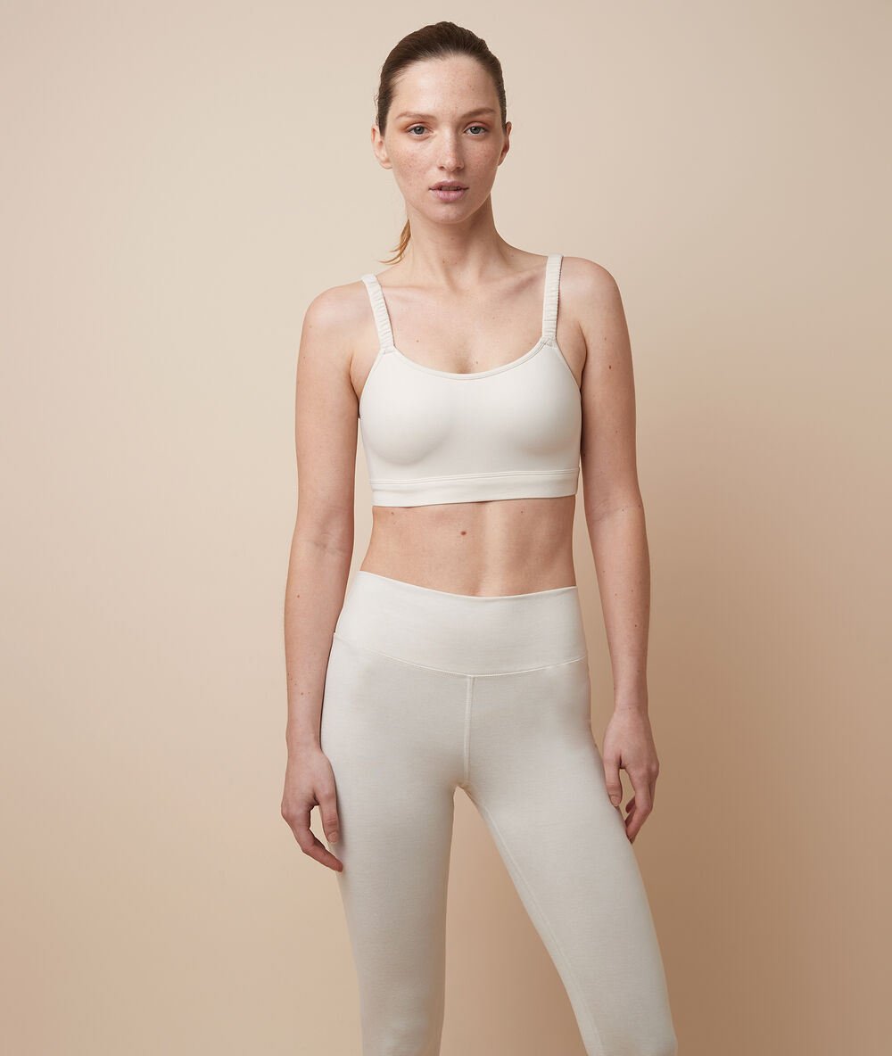 Yoga-bustier – mittlerer halt linen.