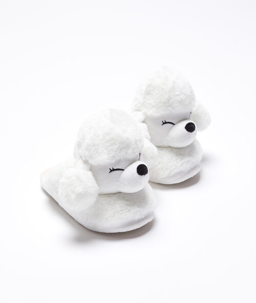 Pantoffeln mit 3d-pudeln ekr&uuml;.