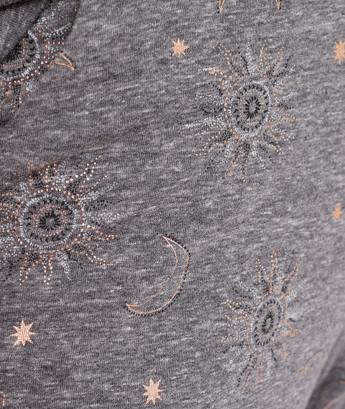 Pantalon imprimé gris.