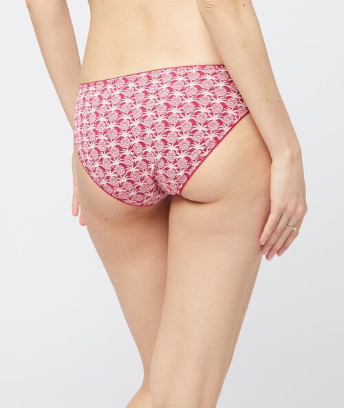 Lot de 4 culottes en coton rouge.
