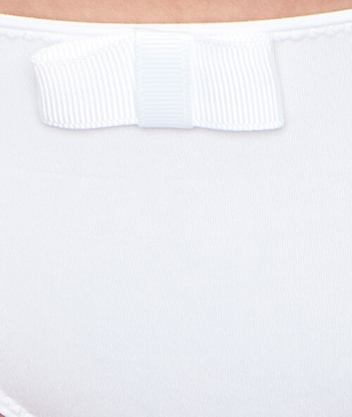 Culotte micro et dentelle ecru.
