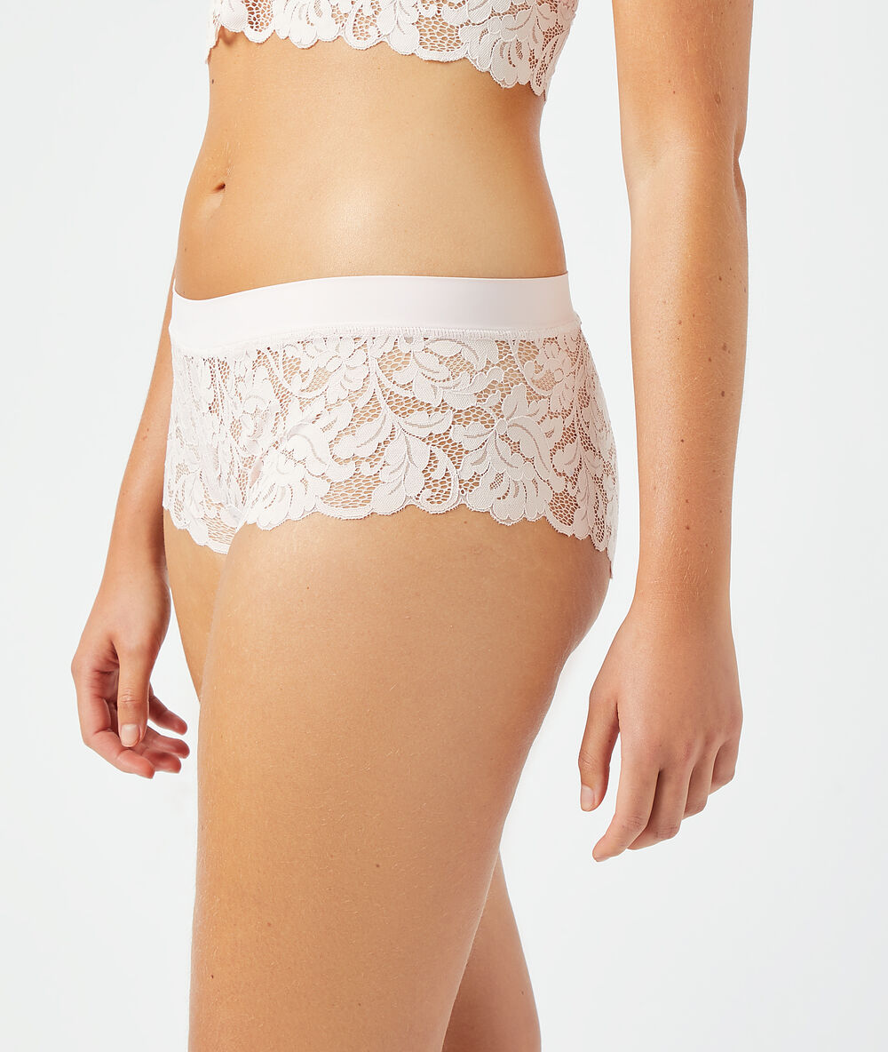 Shorty aus spitze babyrosa.