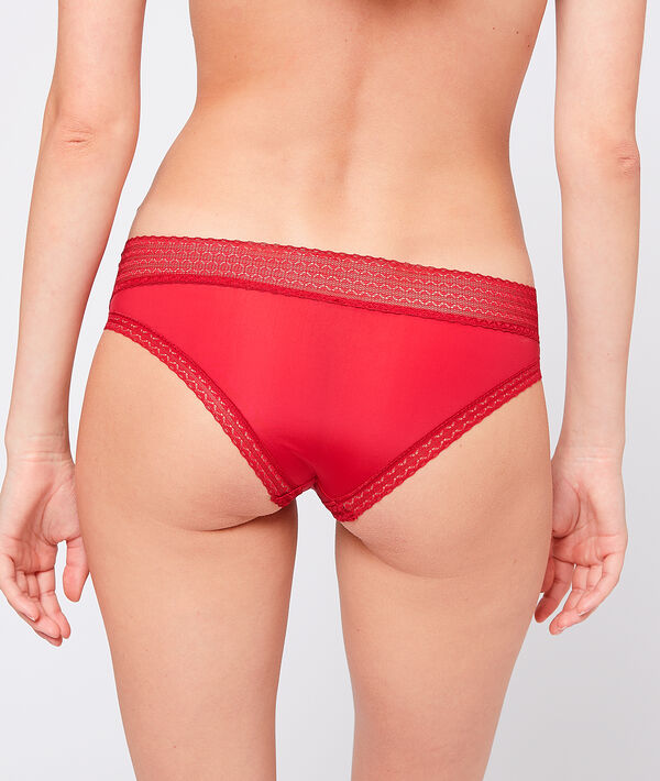 Hipster en microfibre, bords dentelle Hipster en microfibre, bords dentelle