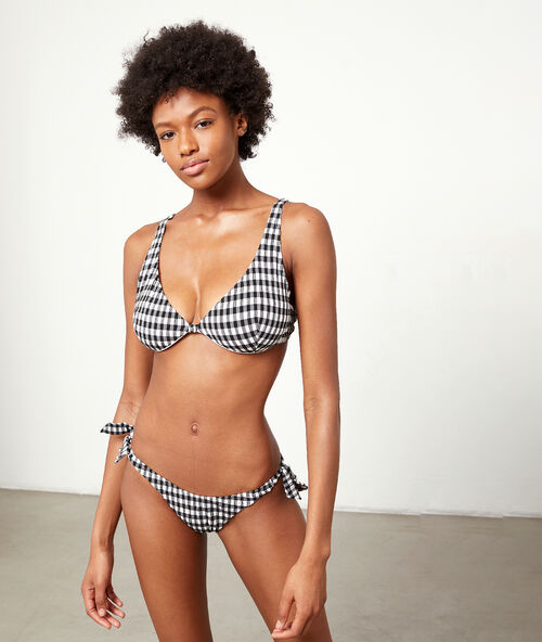 Bikinioberteil mit körbchen, vichy-print vichy muster.