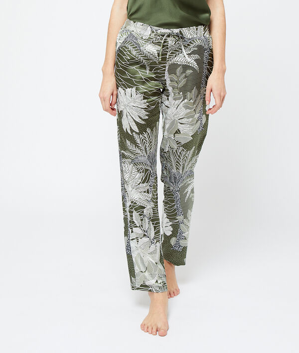 Pantalon satiné imprimé Pantalon satiné imprimé;${refinementColor}