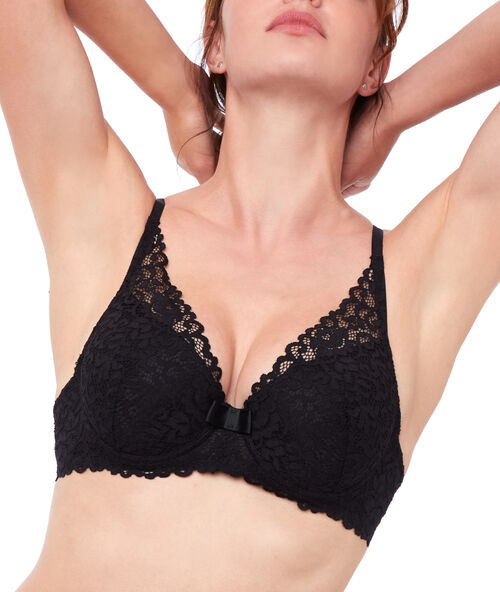 Soutien-gorge n°6 - triangle col v noir.