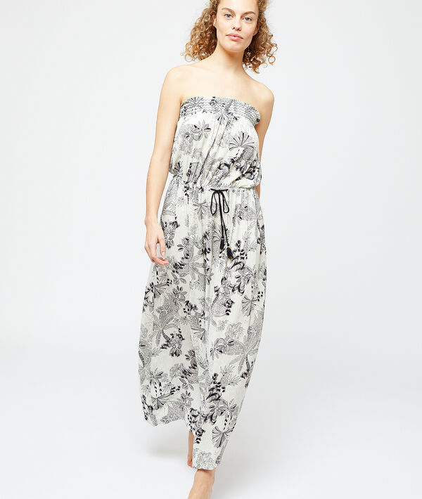 Langes Bustier-Nachthemd mit Print Langes Bustier-Nachthemd mit Print;${refinementColor}