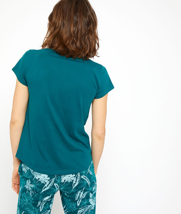 T-Shirt aus Bio-Baumwolle mit Papagei-Print T-Shirt aus Bio-Baumwolle mit Papagei-Print;${refinementColor}