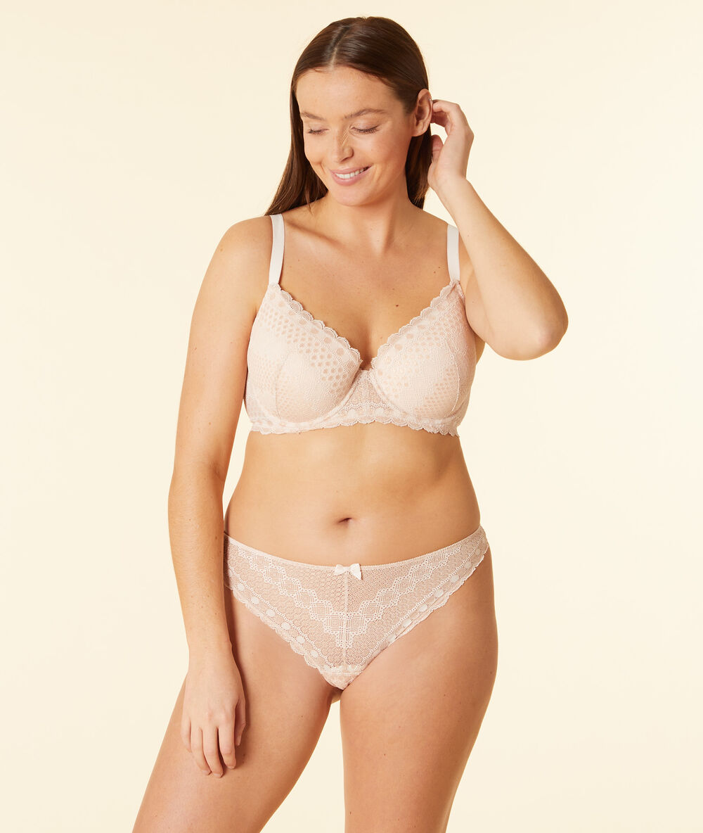 Soutien-gorge n°4 - coques fines rose poudre.