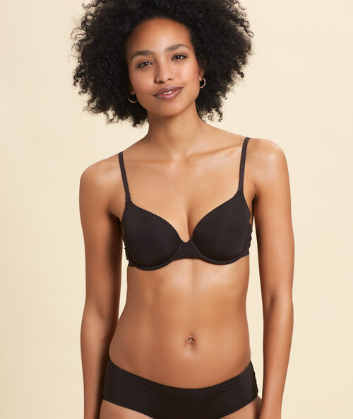 Soutien-gorge n&deg;5 - coques light microfibre marron fonce.