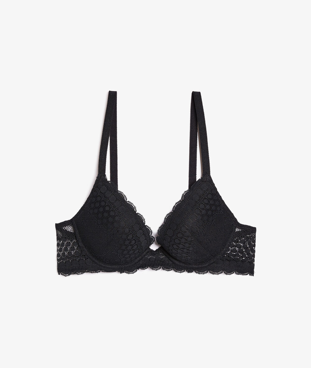 Bh nr. 2 – tief ausgeschnittener push-up schwarz.