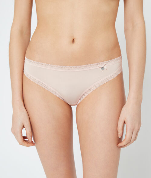 Panty aus materialmix natur.