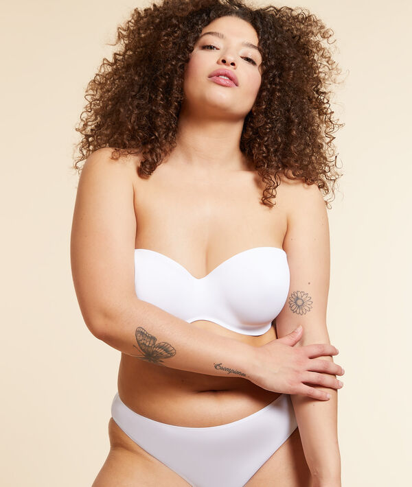 Bandeau aus Mikrofaser, Körbchen, abnehmbare Träger Bandeau aus Mikrofaser, Körbchen, abnehmbare Träger;${refinementColor}