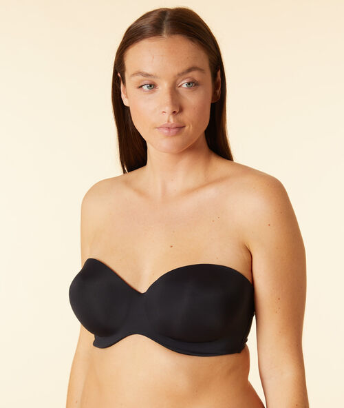 Bandeau micro, bretelles amovibles bonnet e noir.