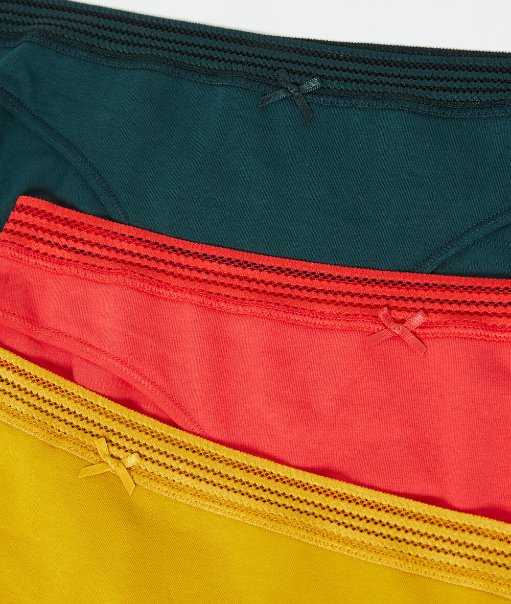 Set pantys aus baumwolle ocker.