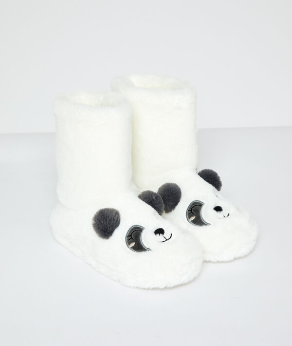 Hausstiefel Panda aus Kunstpelz Hausstiefel Panda aus Kunstpelz;${refinementColor}