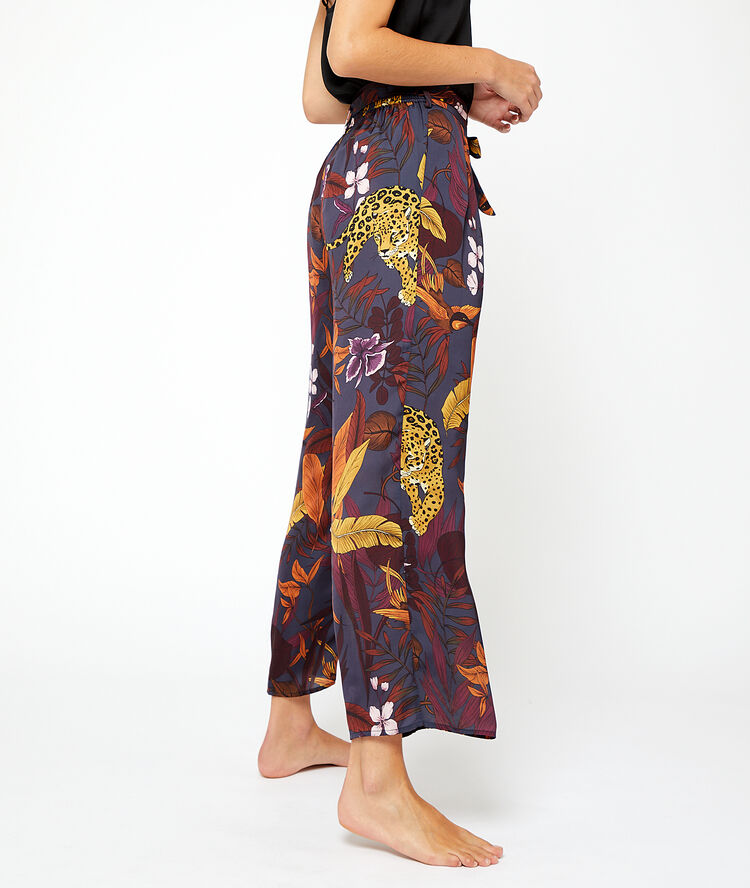 Pantalon imprimé guépard multicolore.