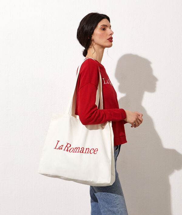 Shopper mit Stickerei „La Romance“ Shopper mit Stickerei „La Romance“